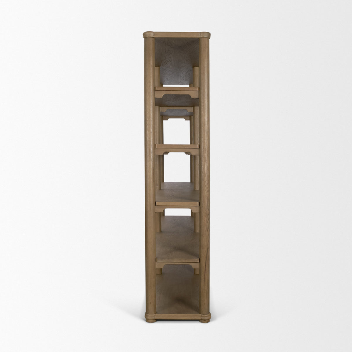 Alden Medium Brown Wood Open Shelving Unit