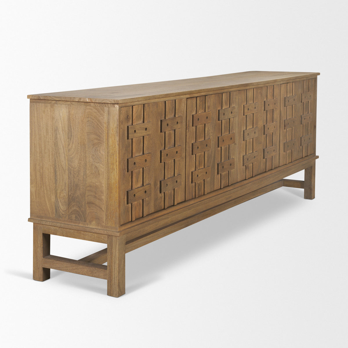 Truss Cool Brown Wood 4 Door Closed Sideboard