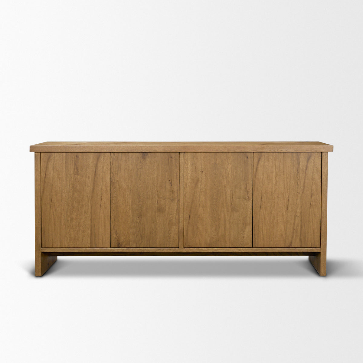 Alcott Brown Wood 4 Door Closed Sideboard