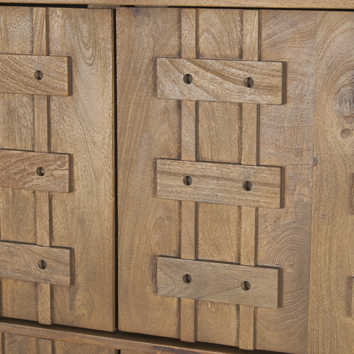 Truss Cool Brown Wood 6 Door Tall Cabinet