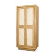 Valterra Light Brown Wood w/ Travertine 4 Door Tall Cabinet