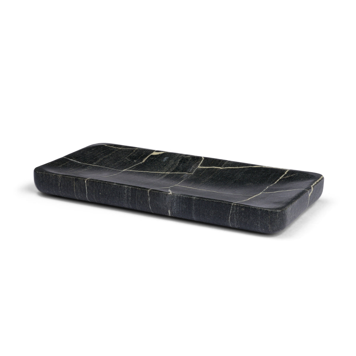 Tratto Rectangular Black Marble Tray