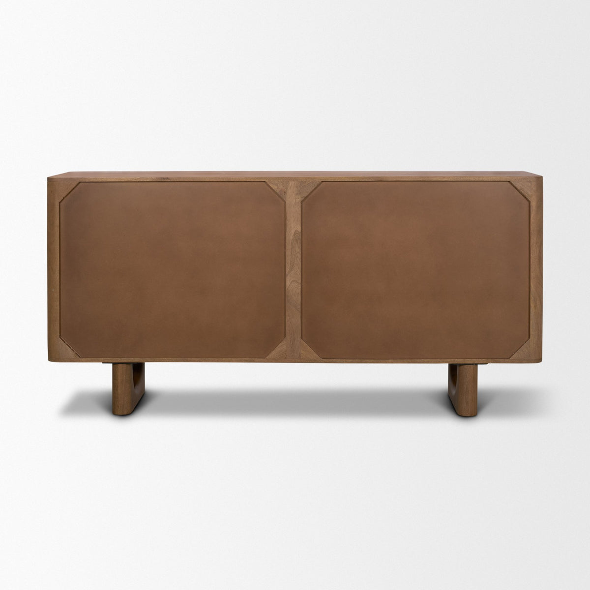 Wexlan Solid Wood w/ Leather Weave 4 Door Closed Sideboard