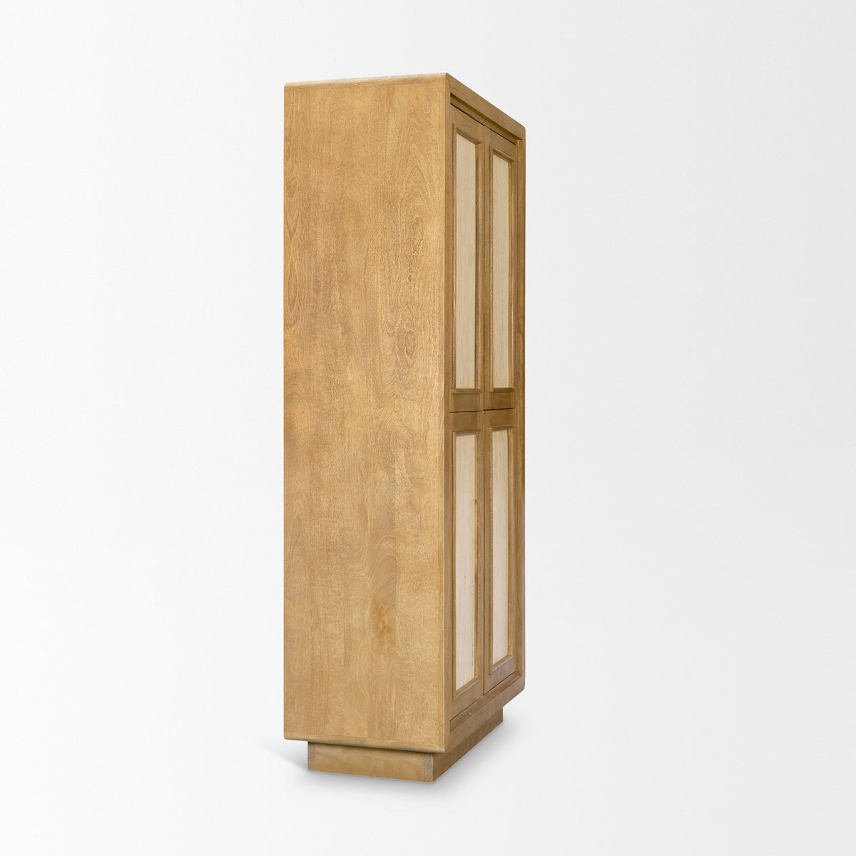 Valterra Light Brown Wood w/ Travertine 4 Door Tall Cabinet