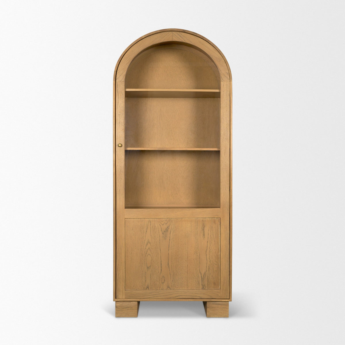 Hawthorne Solid Oak Wood w/ Glass Curio Cabinet