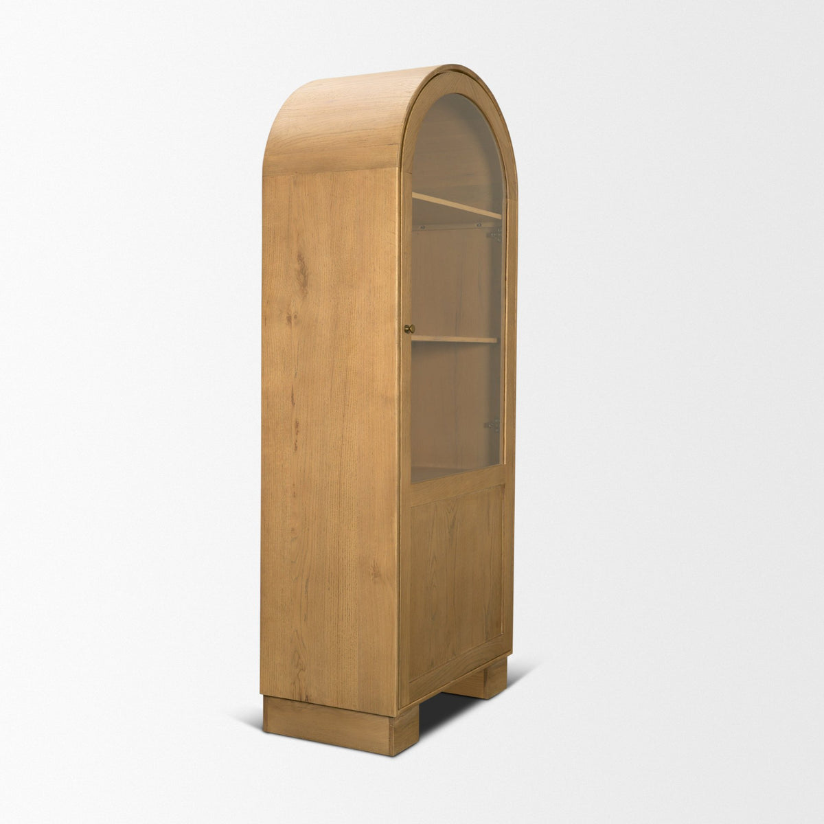 Hawthorne Solid Oak Wood w/ Glass Curio Cabinet