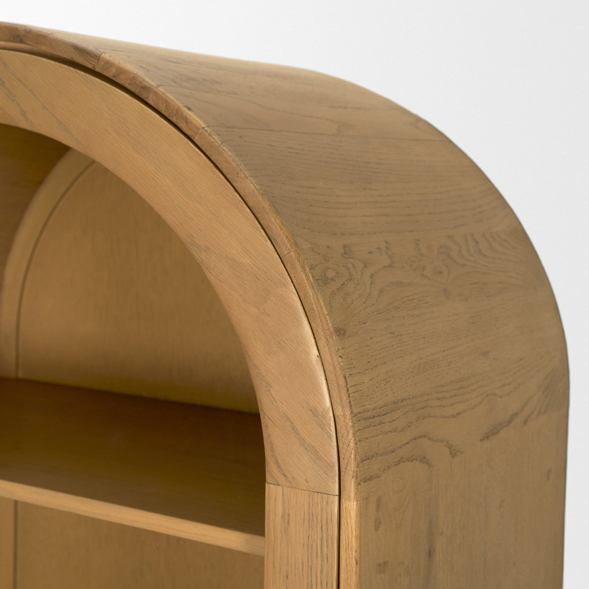 Hawthorne Solid Oak Wood w/ Glass Curio Cabinet