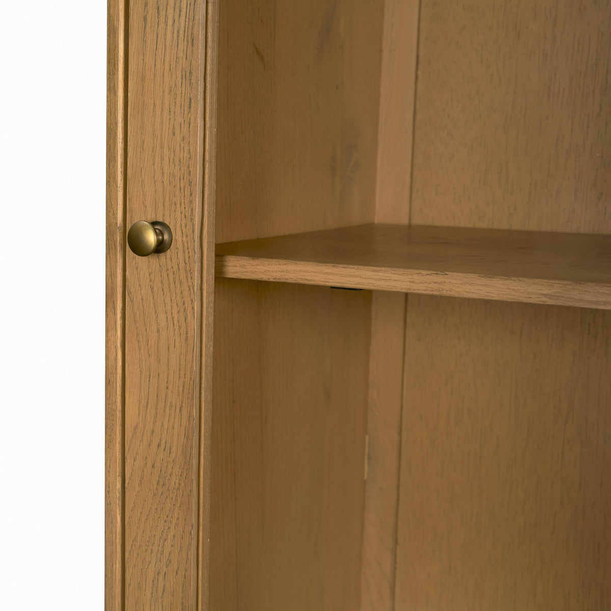 Hawthorne Solid Oak Wood w/ Glass Curio Cabinet
