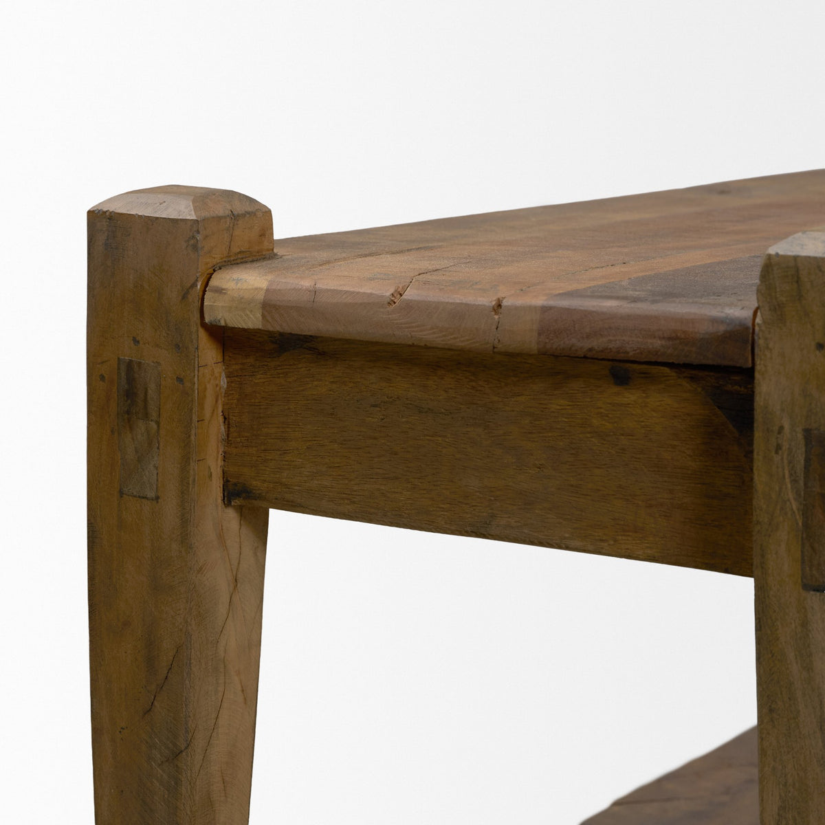 Ashwick Dark Brown Reclaimed Wood Bench