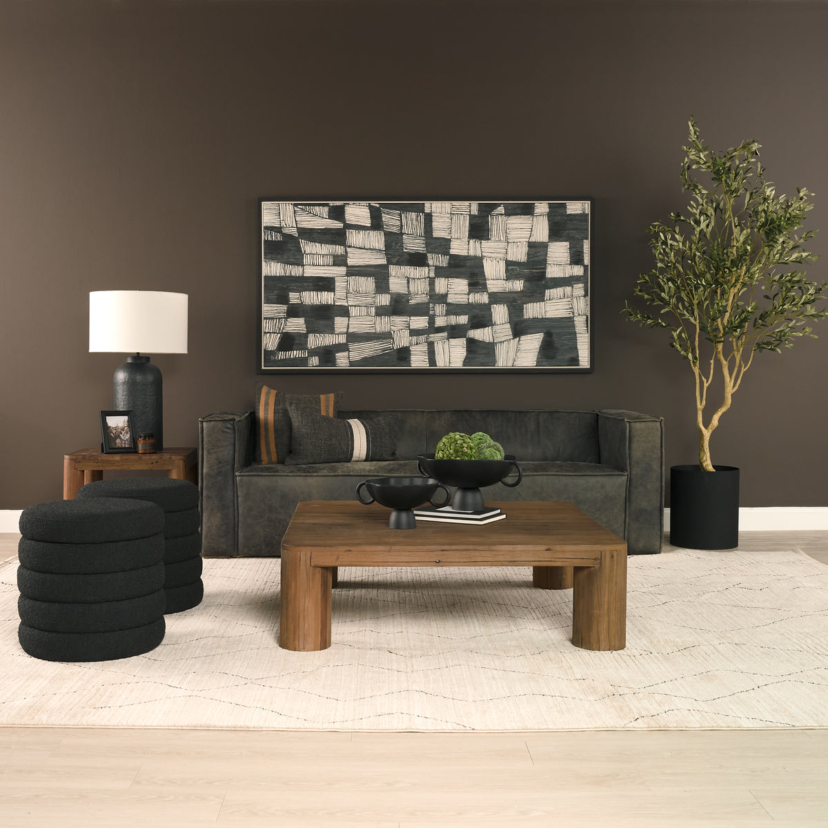 Hewitt Square Smooth Reclaimed Wood Coffee Table