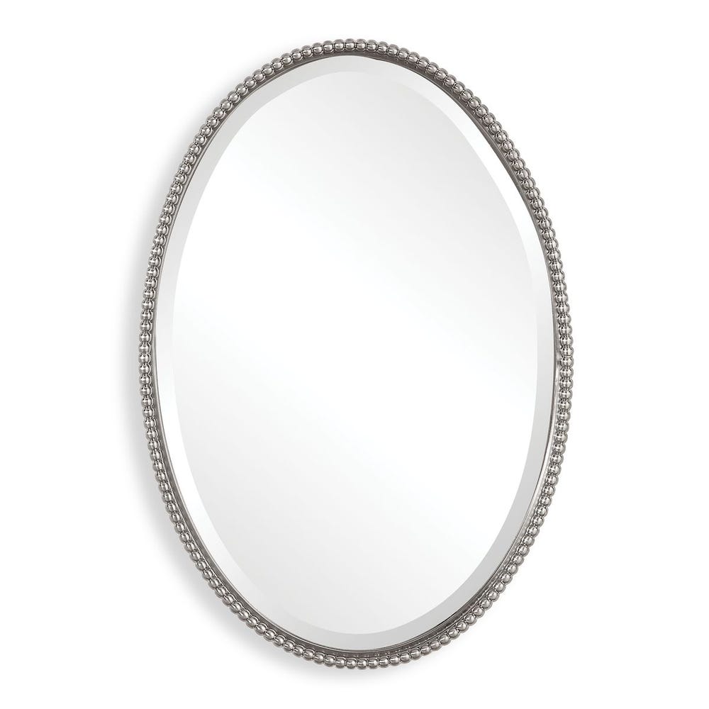 Uttermost Sherise Oval Mirror, Nickel