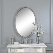 Uttermost Sherise Oval Mirror, Nickel