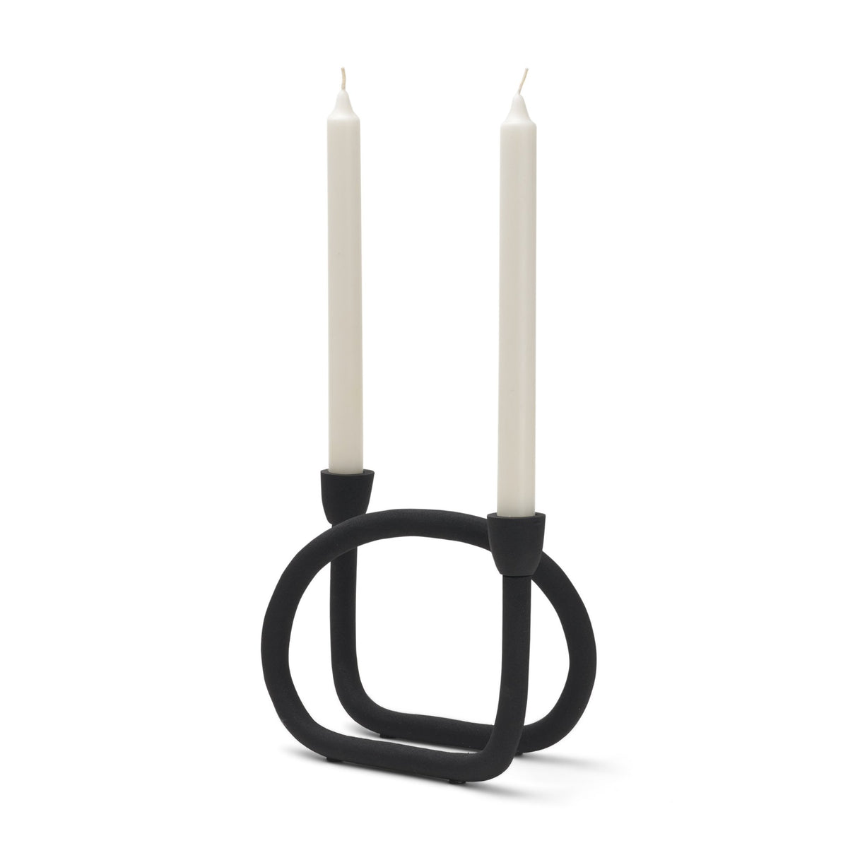 Serpens Black Metal Large Candleholder