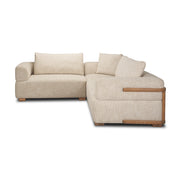 Warner Frame 3 Piece Sofa Set w/S Corner Piece w/Back Cushions, Standard Small Corner
