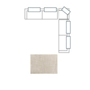 Warner Frame 3 Piece Sofa Set w/S Corner Piece w/Back Cushions, Long Small Corner