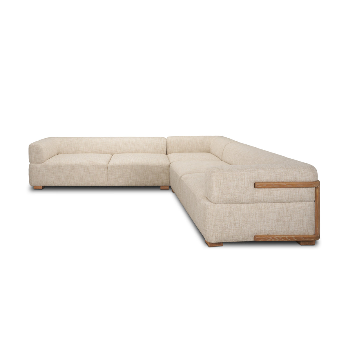 Warner Frame 3 Piece Sofa Set w/S Corner Piece, Long Small Corner