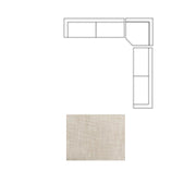 Warner Frame 3 Piece Sofa Set w/Corner Piece, Long Large Corner