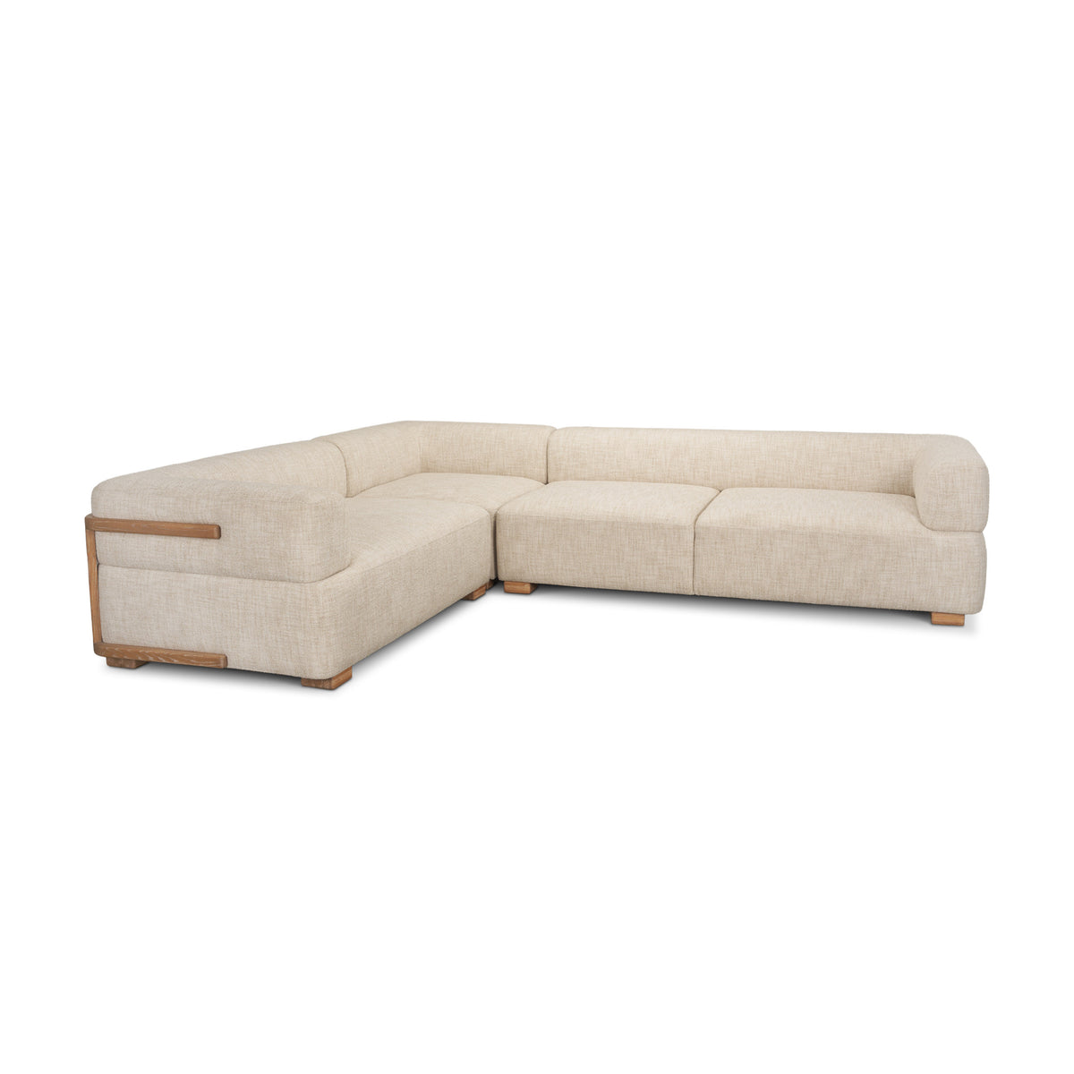 Warner Frame 3 Piece Sofa Set w/S Corner Piece, Long Right Arm Small Corner