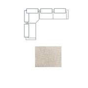 Warner Frame 3 Piece Sofa Set w/Corner Piece w/Back Cushions, Long Right Arm Large Corner
