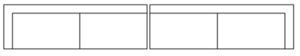 Warner Frame 2 Piece Long Sofa Set