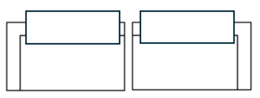 Warner Frame 2 Piece Sofa Set w/Back Cushions