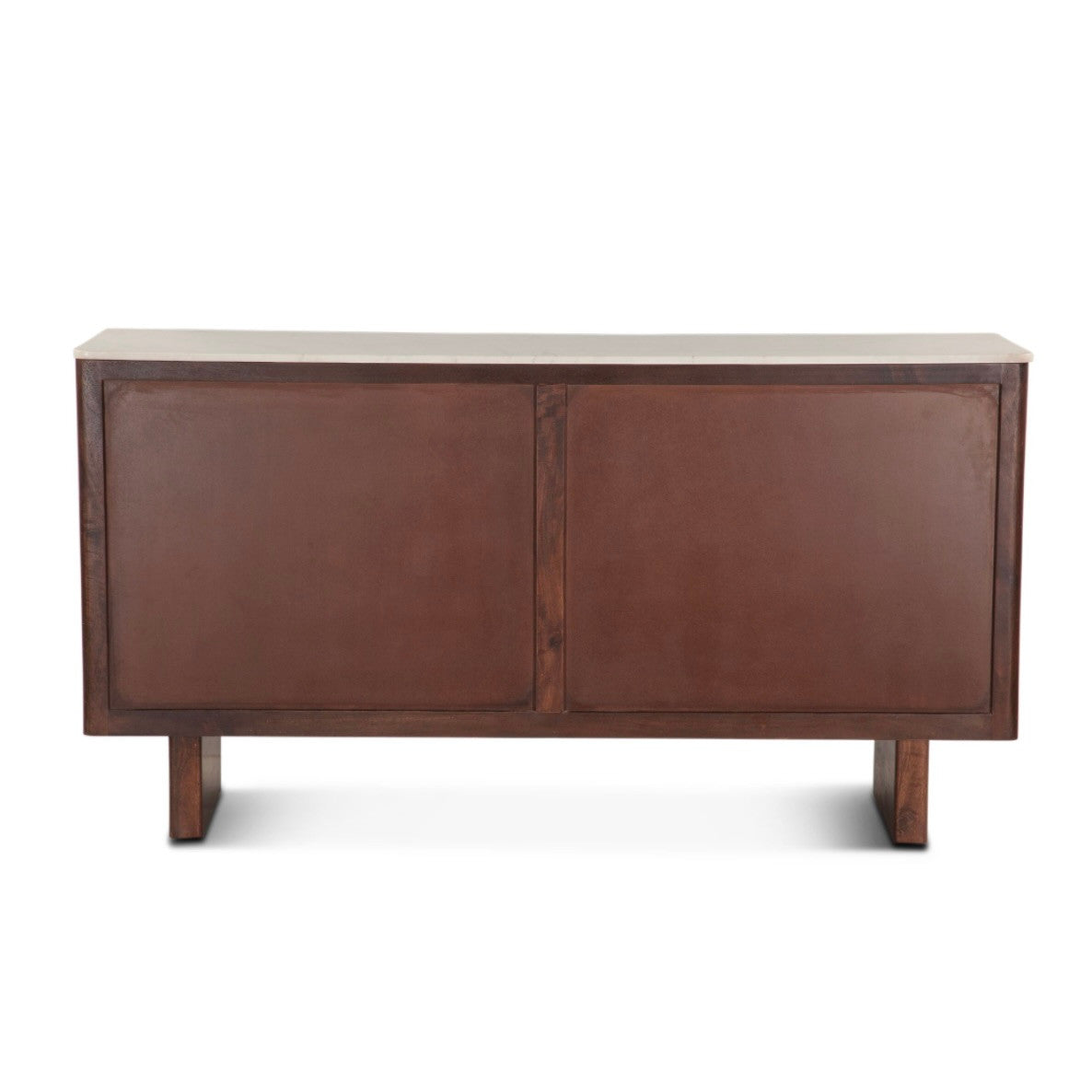 Iris Mango Wood and White Marble Sideboard 68"
