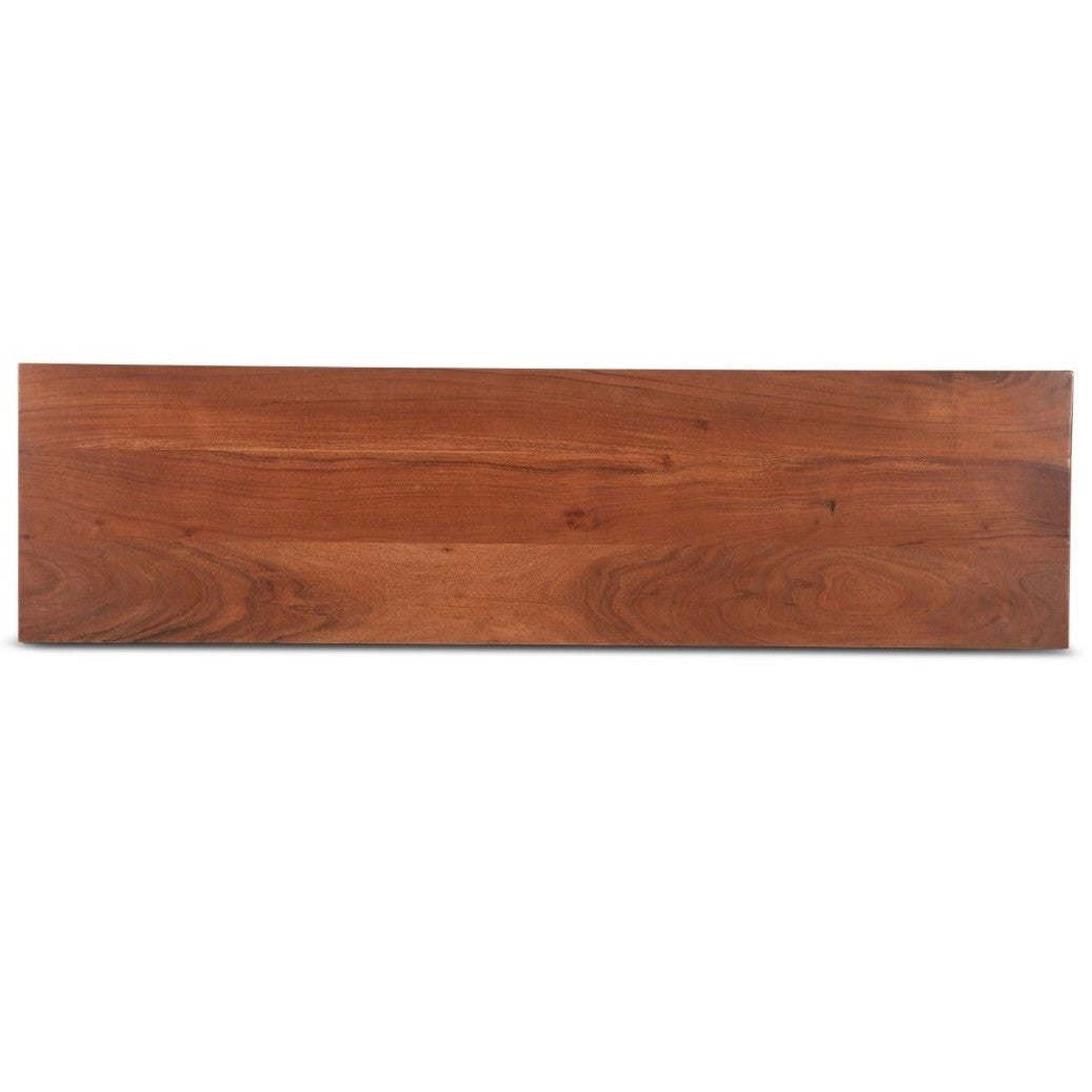 Savannah 60" Acacia Wood Counter Bench Cinnamon Brown