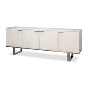 Bronzini Credenza, Embossed White by Sarreid Ltd