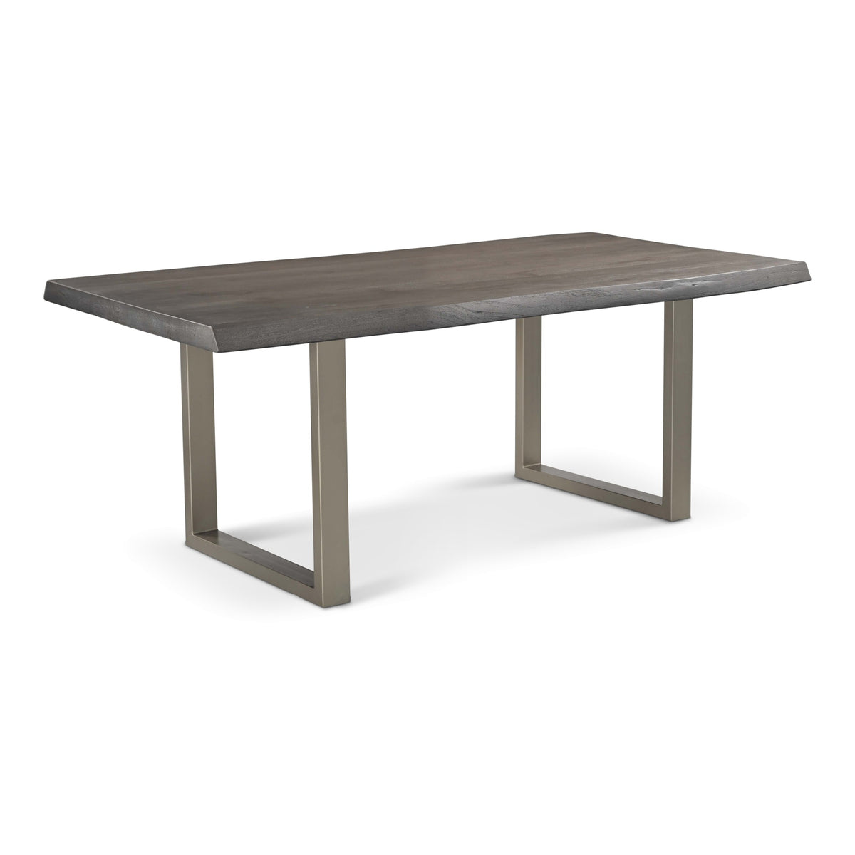 Brooks Dining Table U Base 40" x 79" Sandblasted Grey Top - Pewter Base by Urbia - detail 2