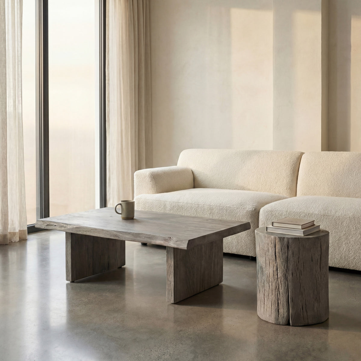 Brooks 48" Coffee Table - Sandblasted Grey by Urbia - detail 8