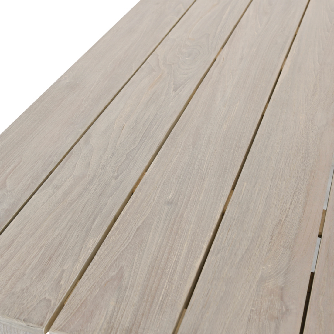 Dawn Teak Wood Outdoor Counter Table in Gray 67"