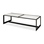 Ridged Iron Rectangular Coffee Table by Sarreid Ltd