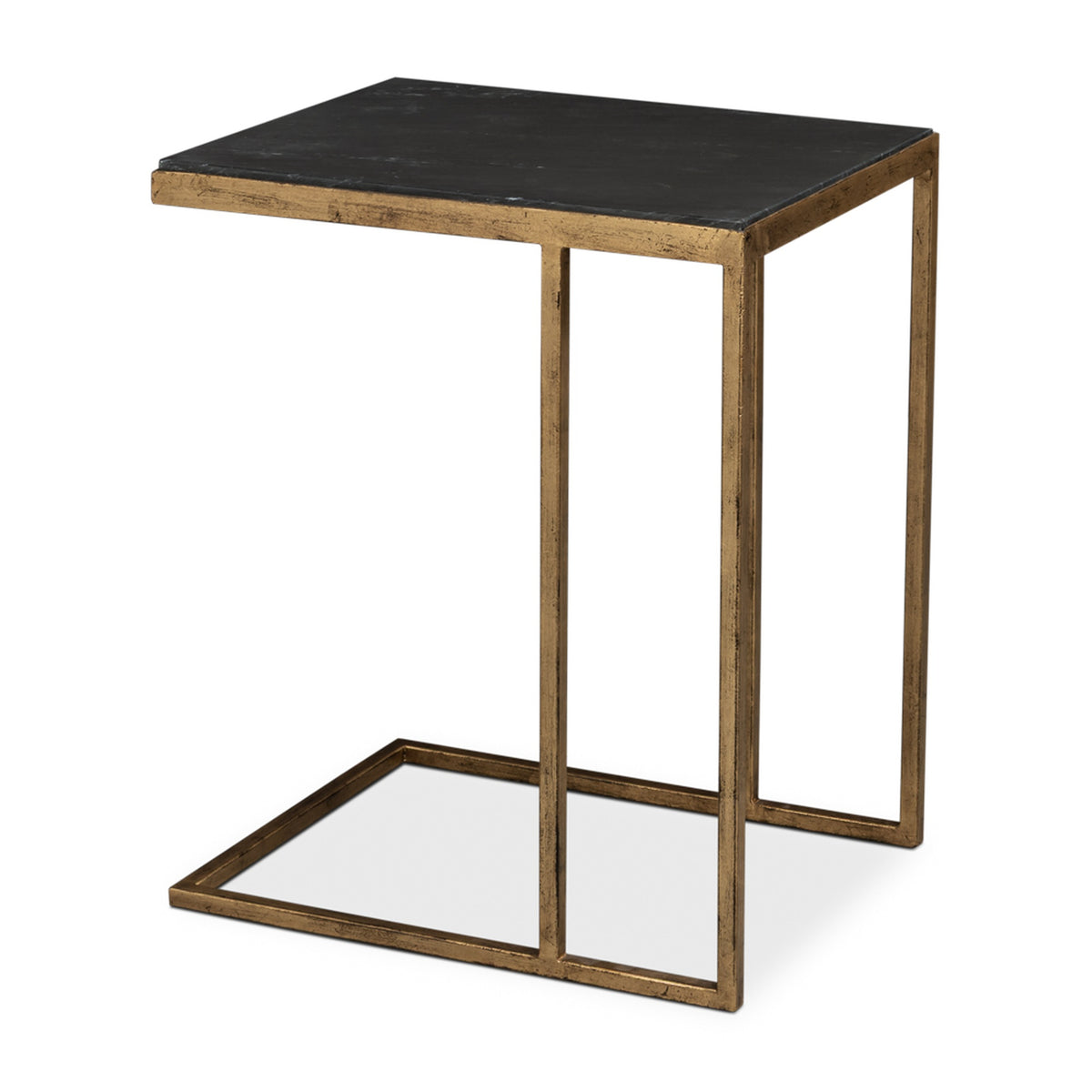 Patsy Side Table - Black Marble by Sarreid Ltd
