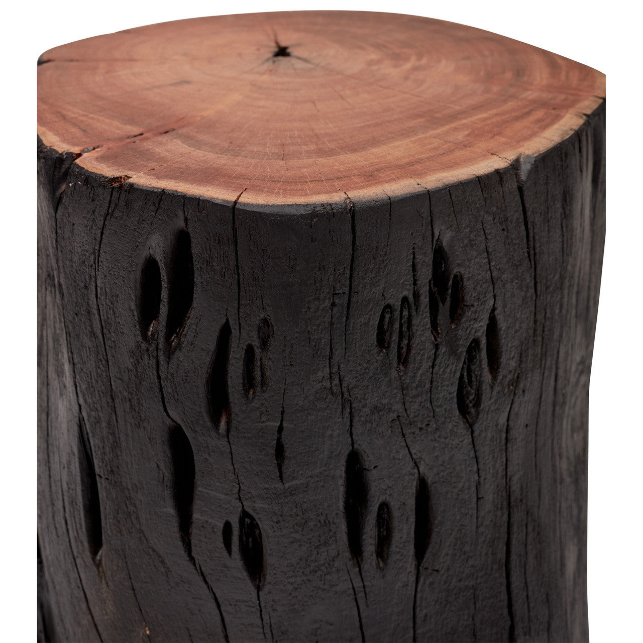Brooks - Solid Wood Stump - Ebonized