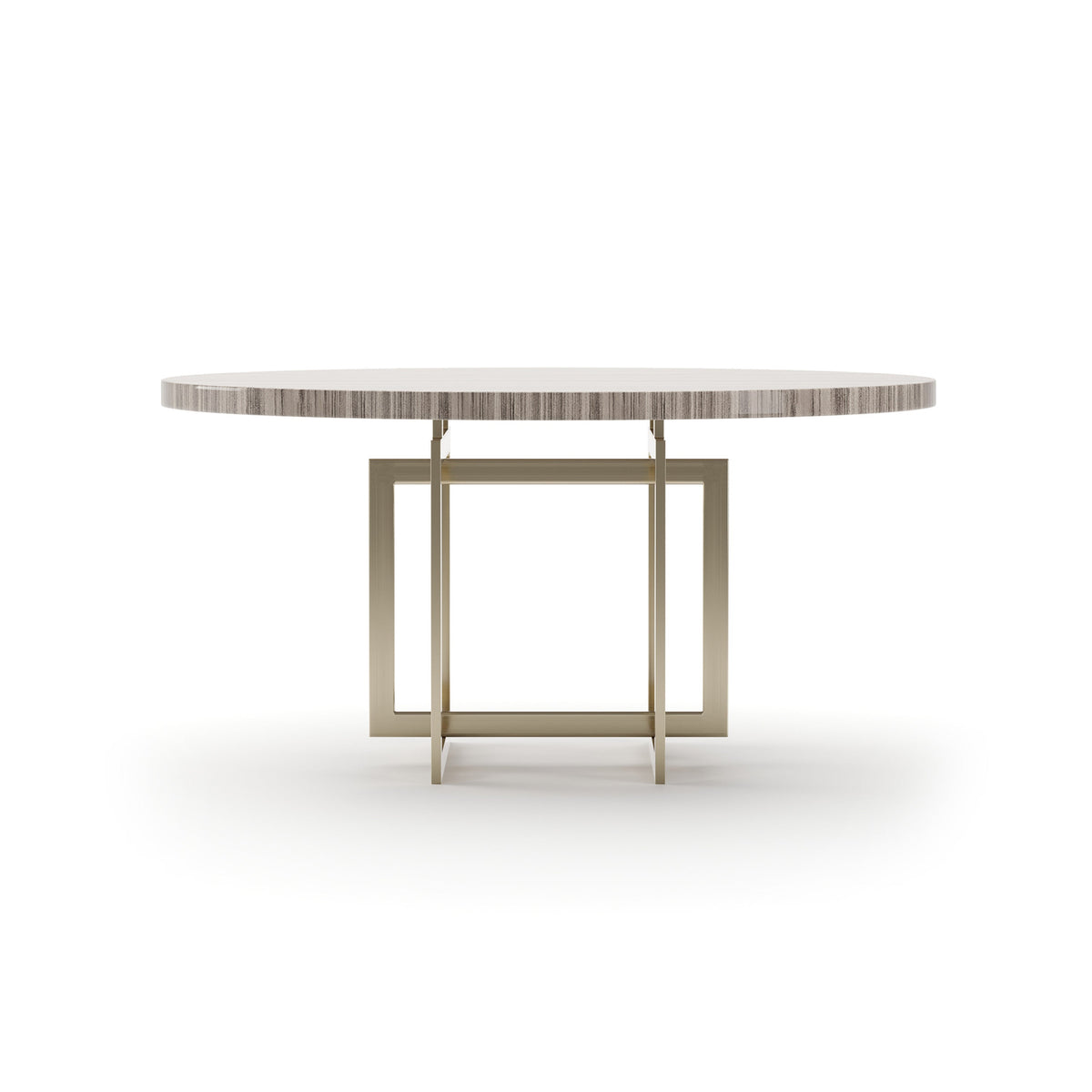 Wish You Were Here 60 Round Dining Table Light Whisper of Gold 60" by Caracole