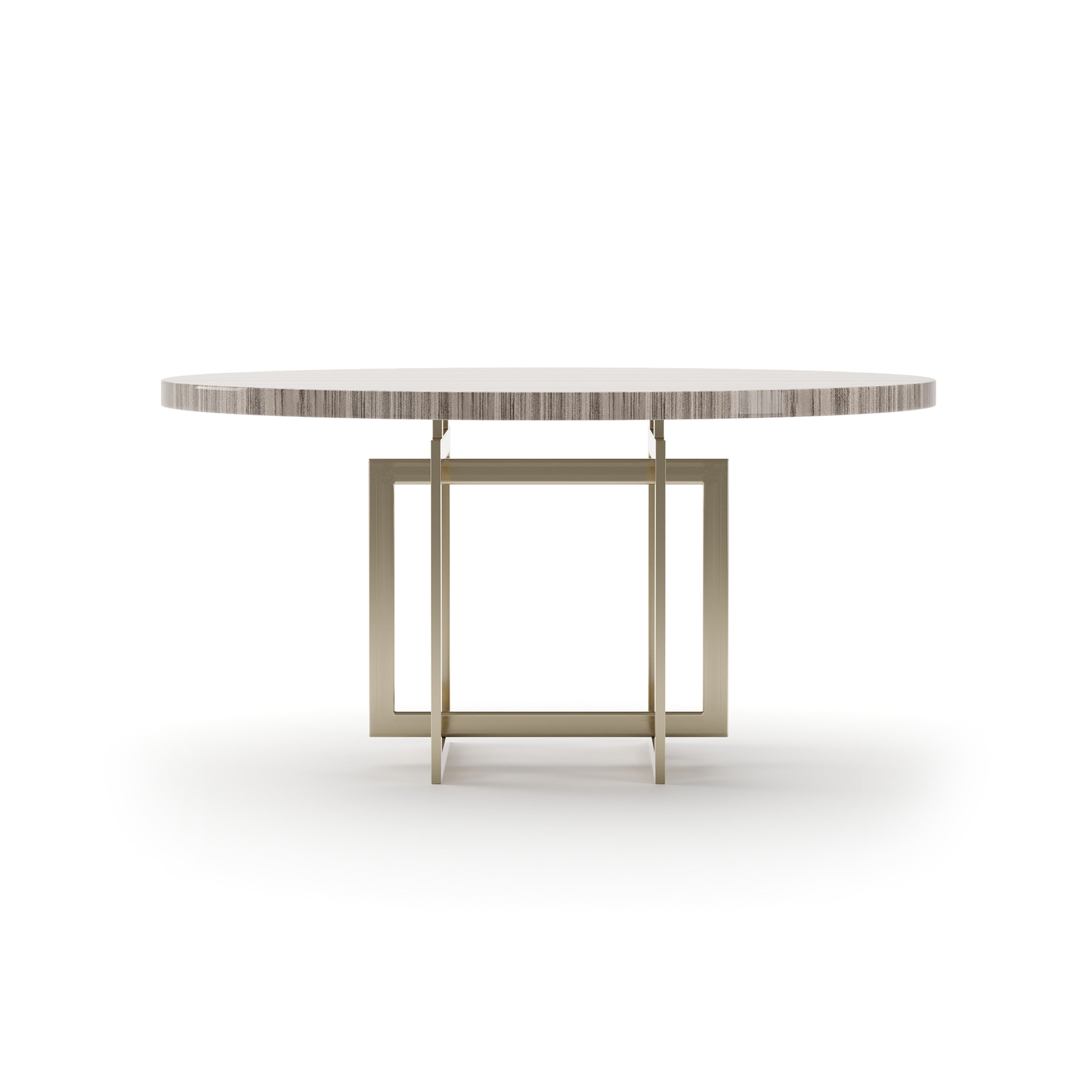 Wish You Were Here 60 Round Dining Table Light Whisper of Gold 60" by Caracole
