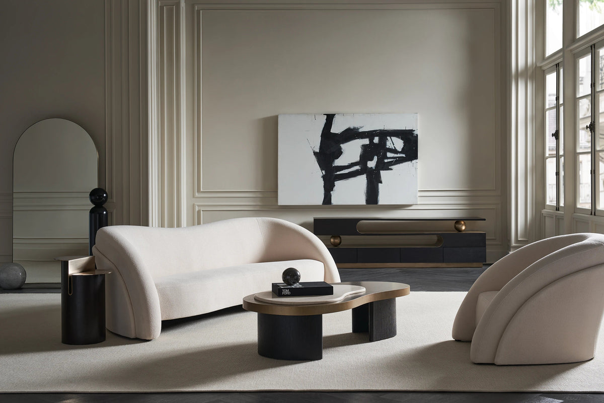 Contrast Cocktail Table Cinder 56.50" by Caracole - view 2