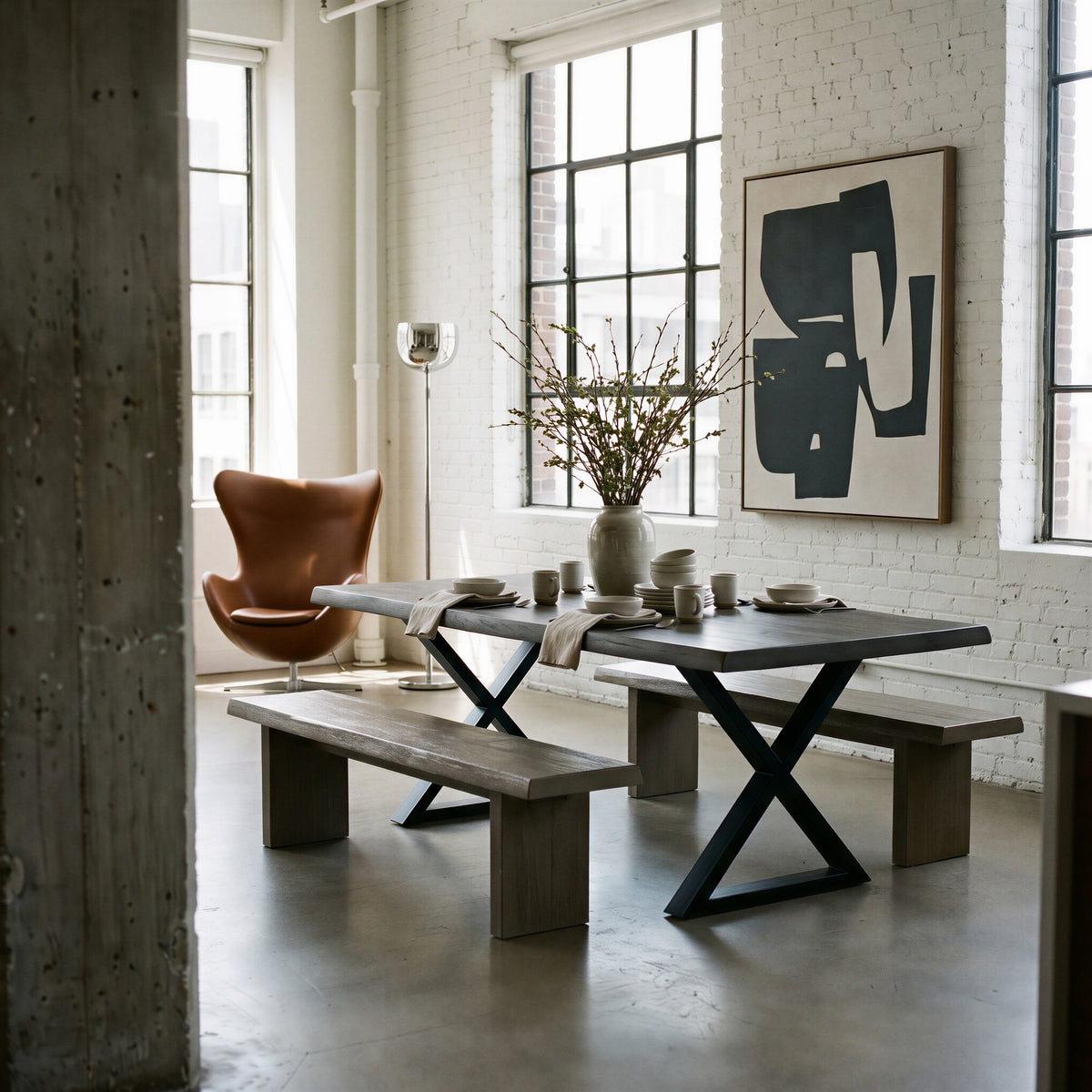Brooks Bench 78" - Sandblasted Grey Frame by Urbia - detail 8