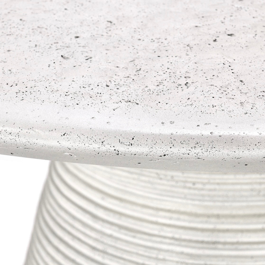 Fern Outdoor White Concrete Table 47"