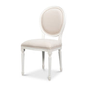 Hugo Oval Side Chair,Cortina White by Sarreid Ltd