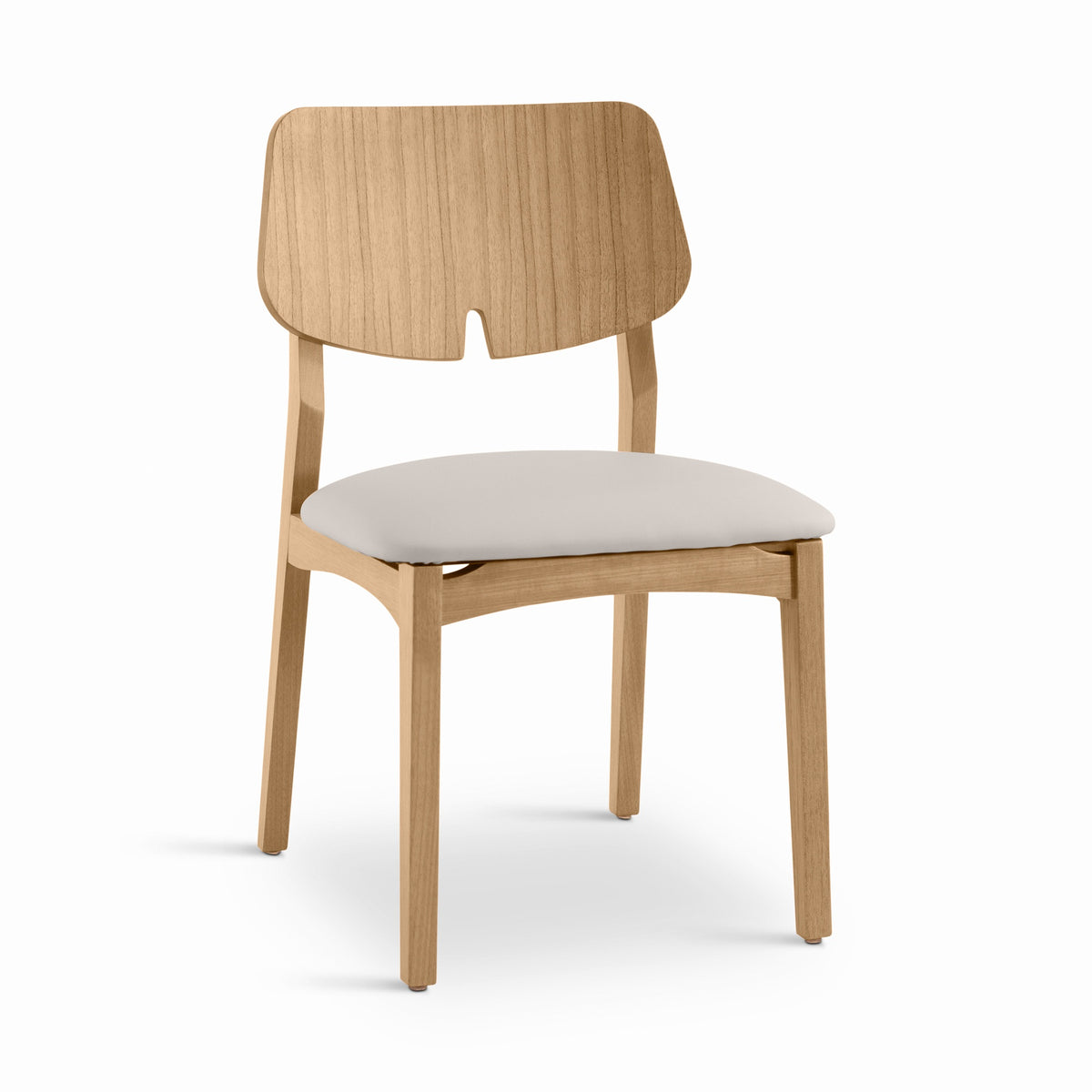 Beth Dining Chair Damasco, Shimmy Cream Vinyl by Urbia - detail 2