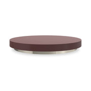 Radius Cocktail Round Accent Tray Rouge Red Gloss Coffee Table 25.50" by Caracole
