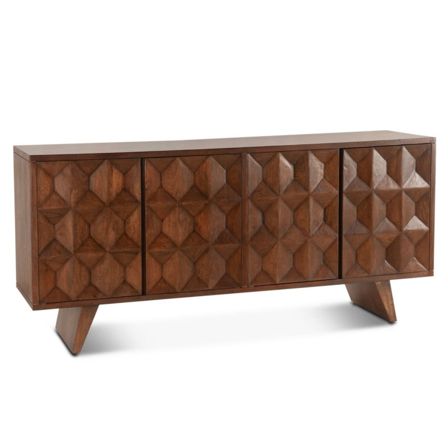 Willow 70" Solid Wood Sideboard - Matte Brown