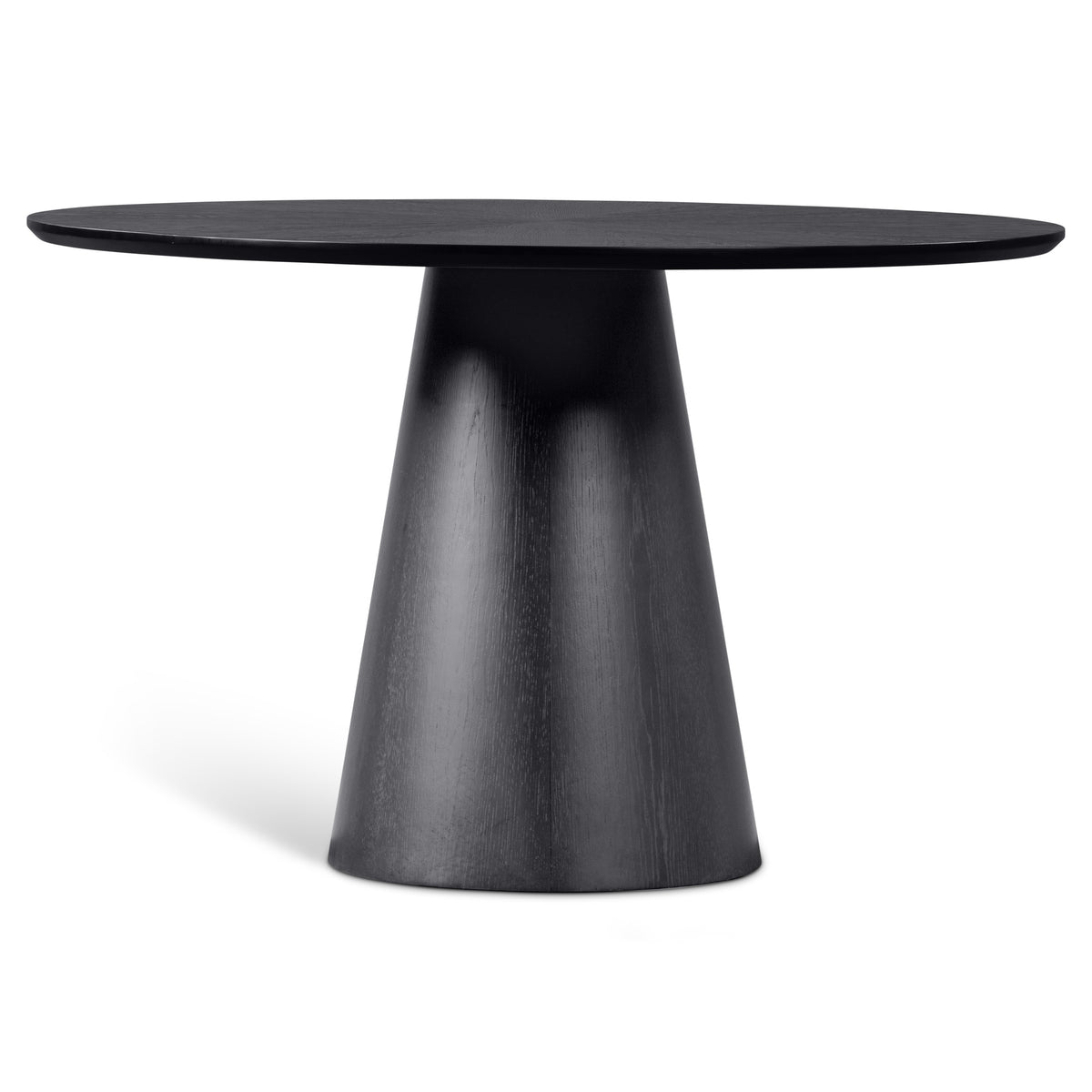 Modern Brazilian Mona Wooden Top Round Dining Table - Ebano by Urbia - detail 2