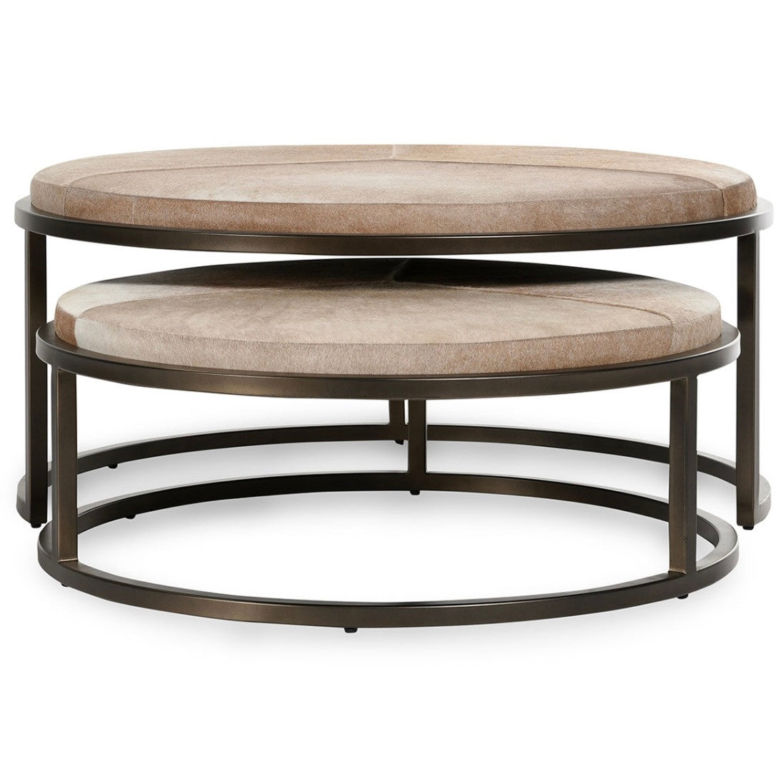 Hayward Blonde Hide Set of 2 Nesting Coffee Tables