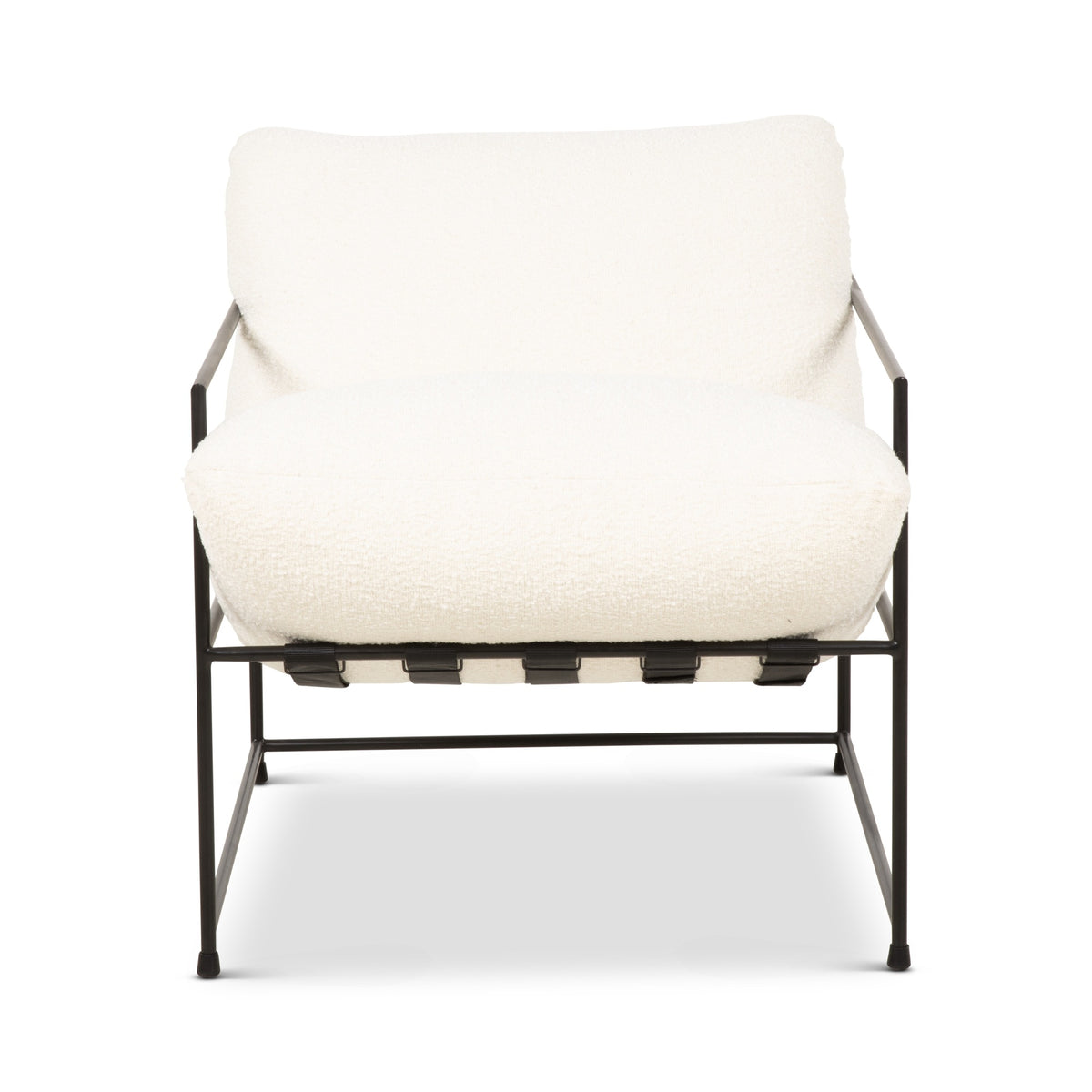 Metro Trent Accent Chair - White Bouclé Upholstery by Urbia - detail 2