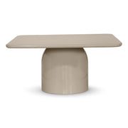 Alessia Short Enamel Coffee Table Latte Taupe, 14.25" by Urbia - product view