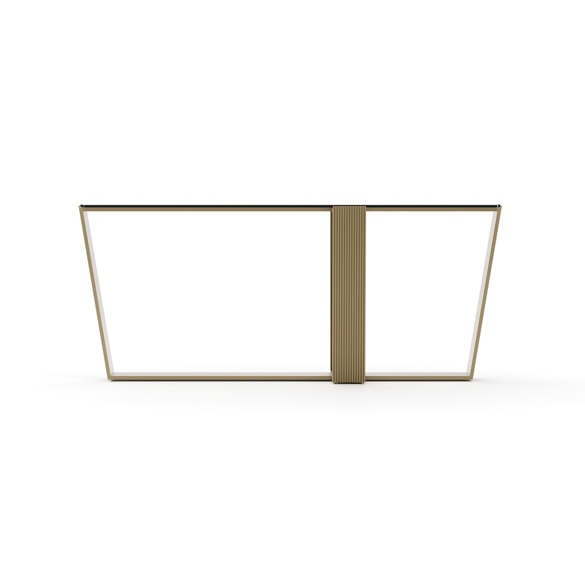 Counter Balance Console Table Brushed Gold 69" by Caracole