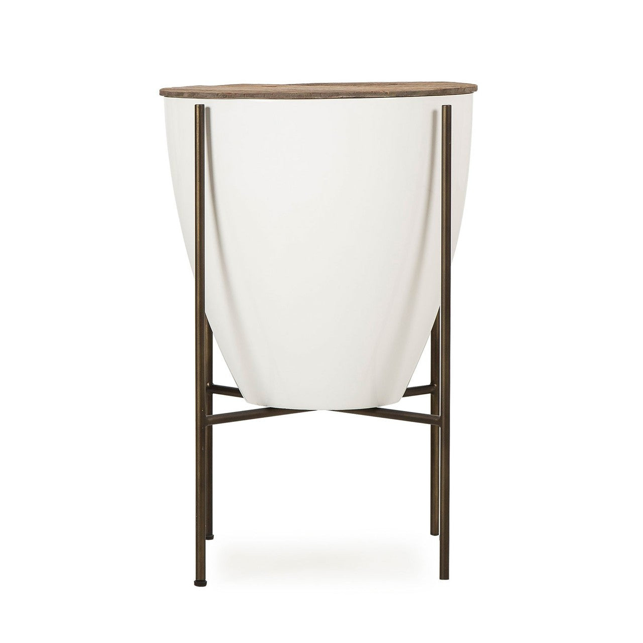 Thomas Bina Danica Filter Side Table, Natural/White