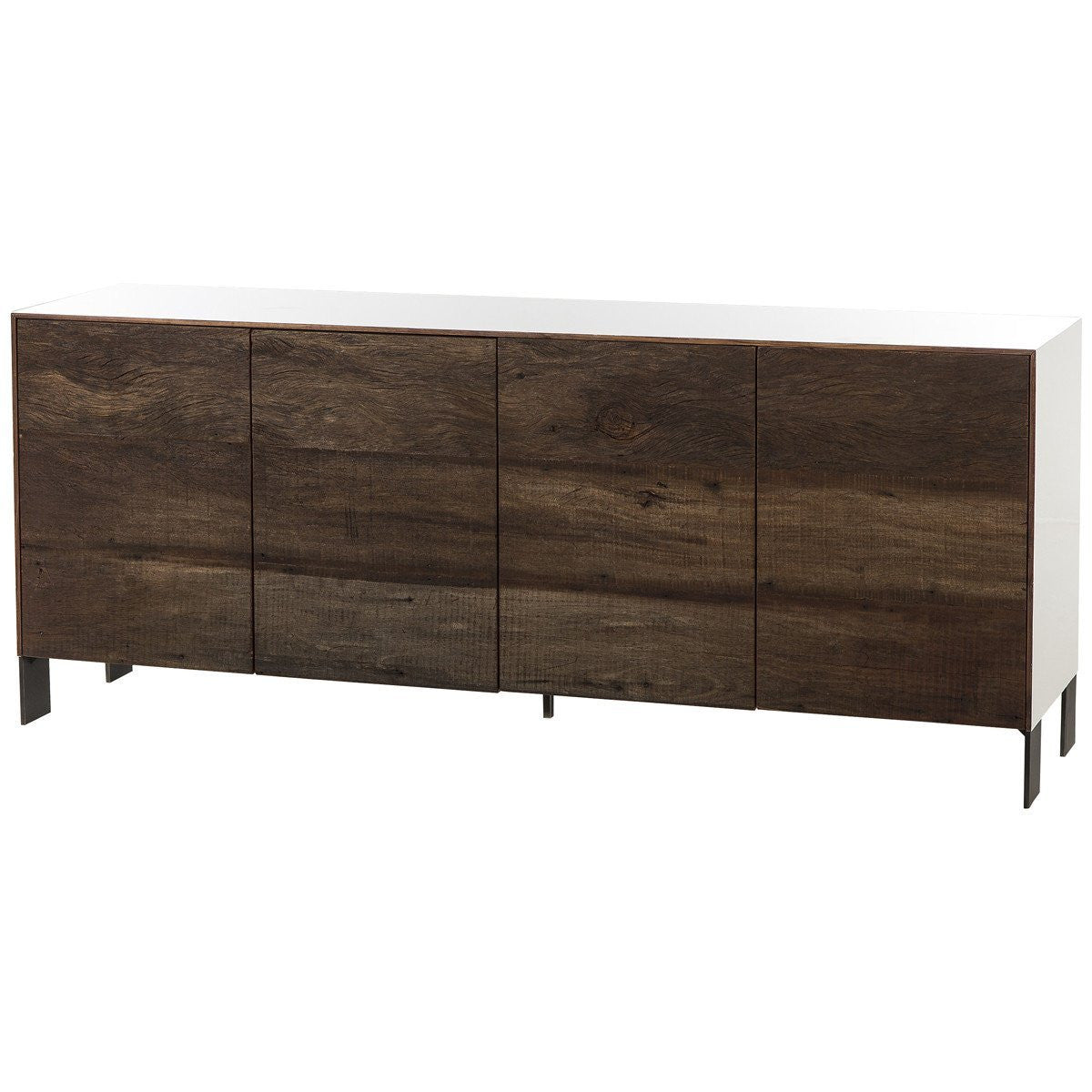 Cardosa Reclaimed Wood + White Lacquer Media Console